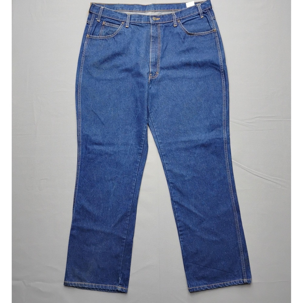 Dickies Mens‎ Blue Denim Straight Leg Work Jeans 42x32 Cotton 5 Pocket Classic